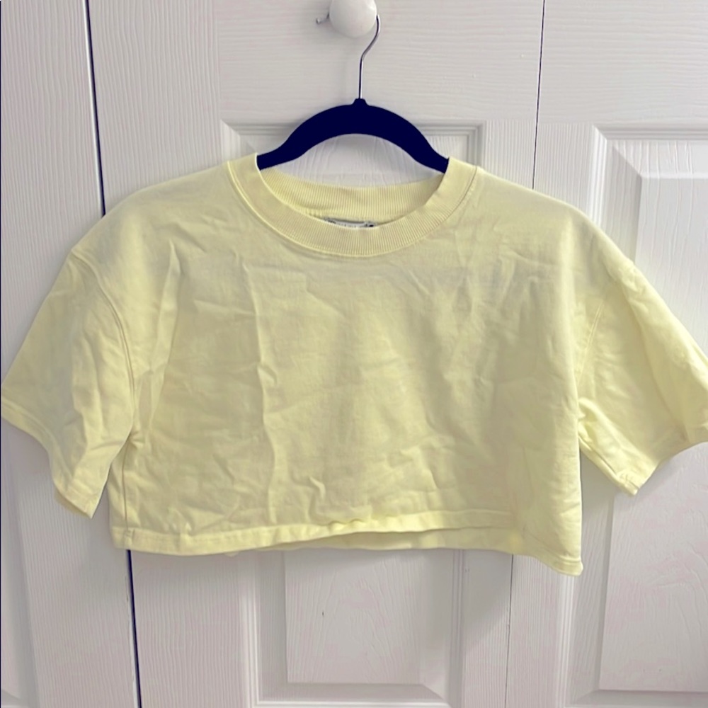 Neon Yellow Cropped Tee